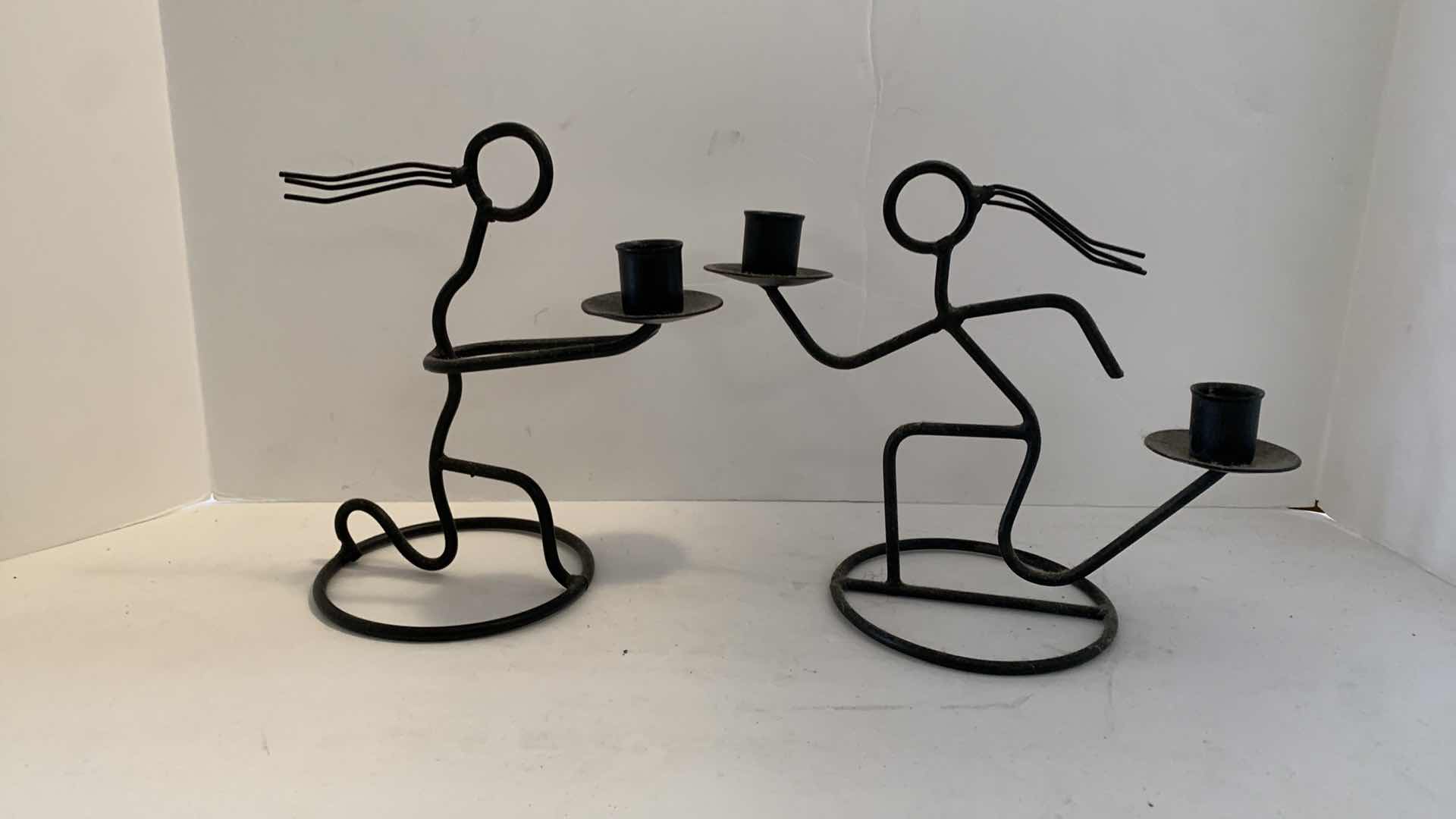 Photo 1 of 4 METAL CANDLE HOLDER SCULPTURES