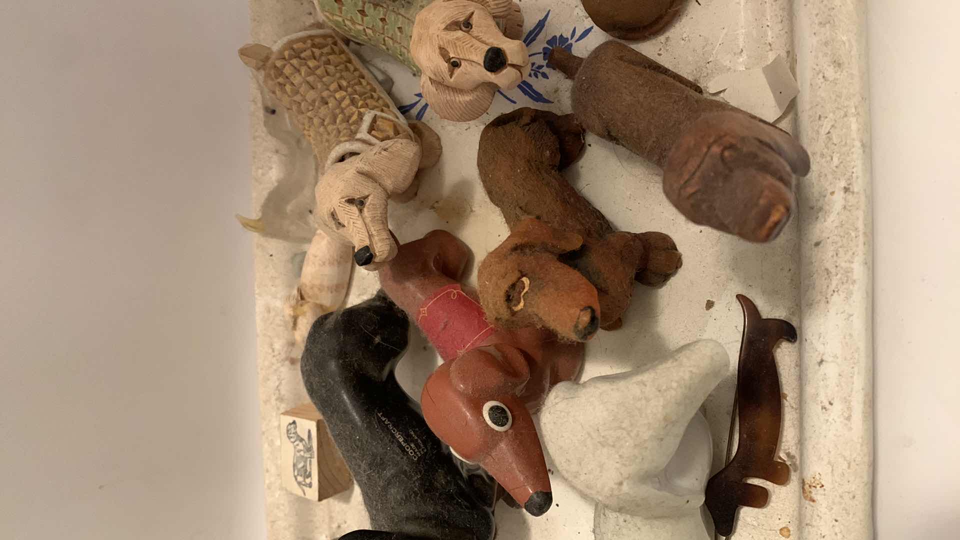 Photo 1 of 14 DACHSHUND FIGURINES ON TRAY