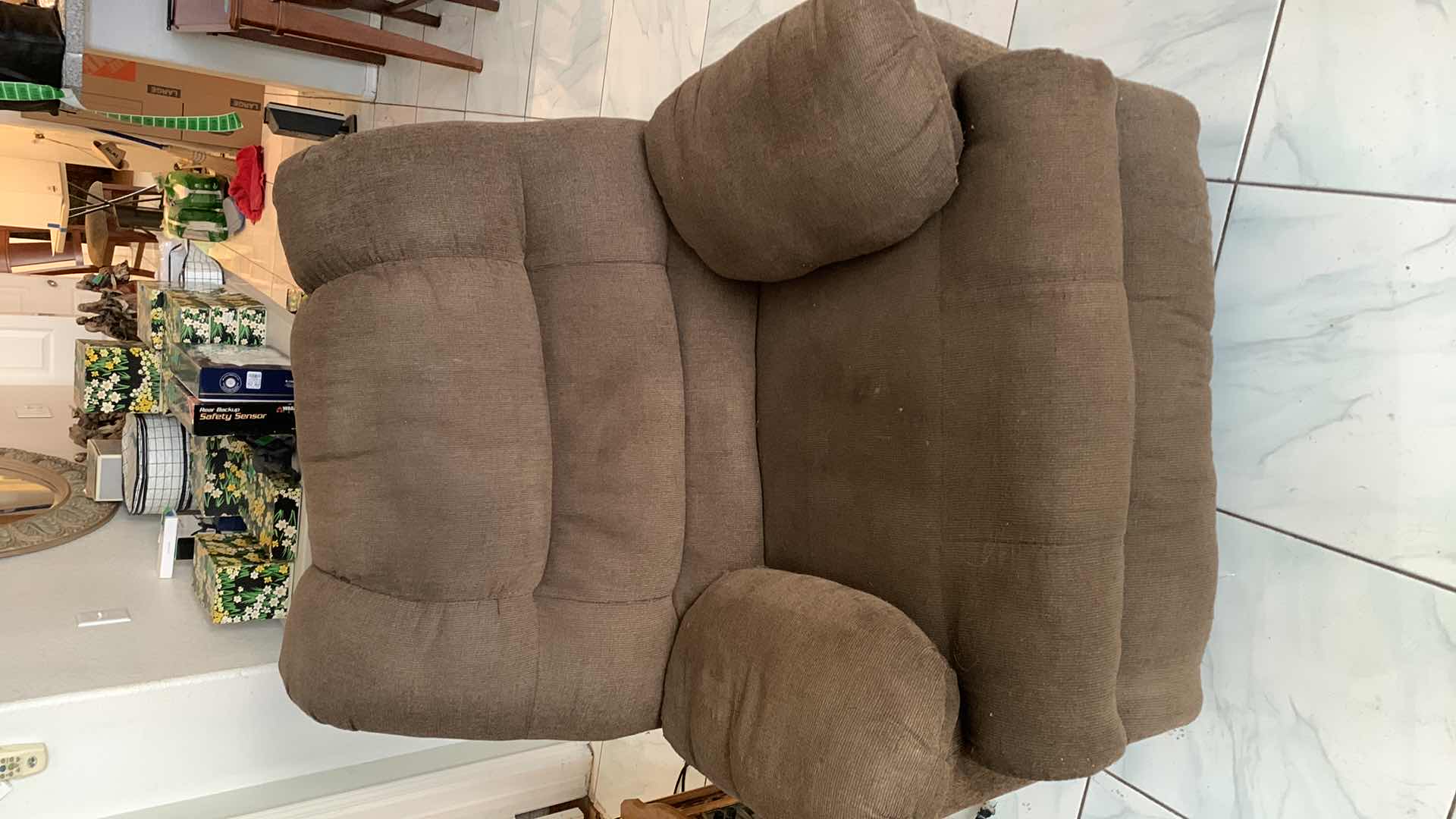 Photo 1 of BROWN PLUSH ROCKING LOUNGE RECLINER 44” x 46” x H42”