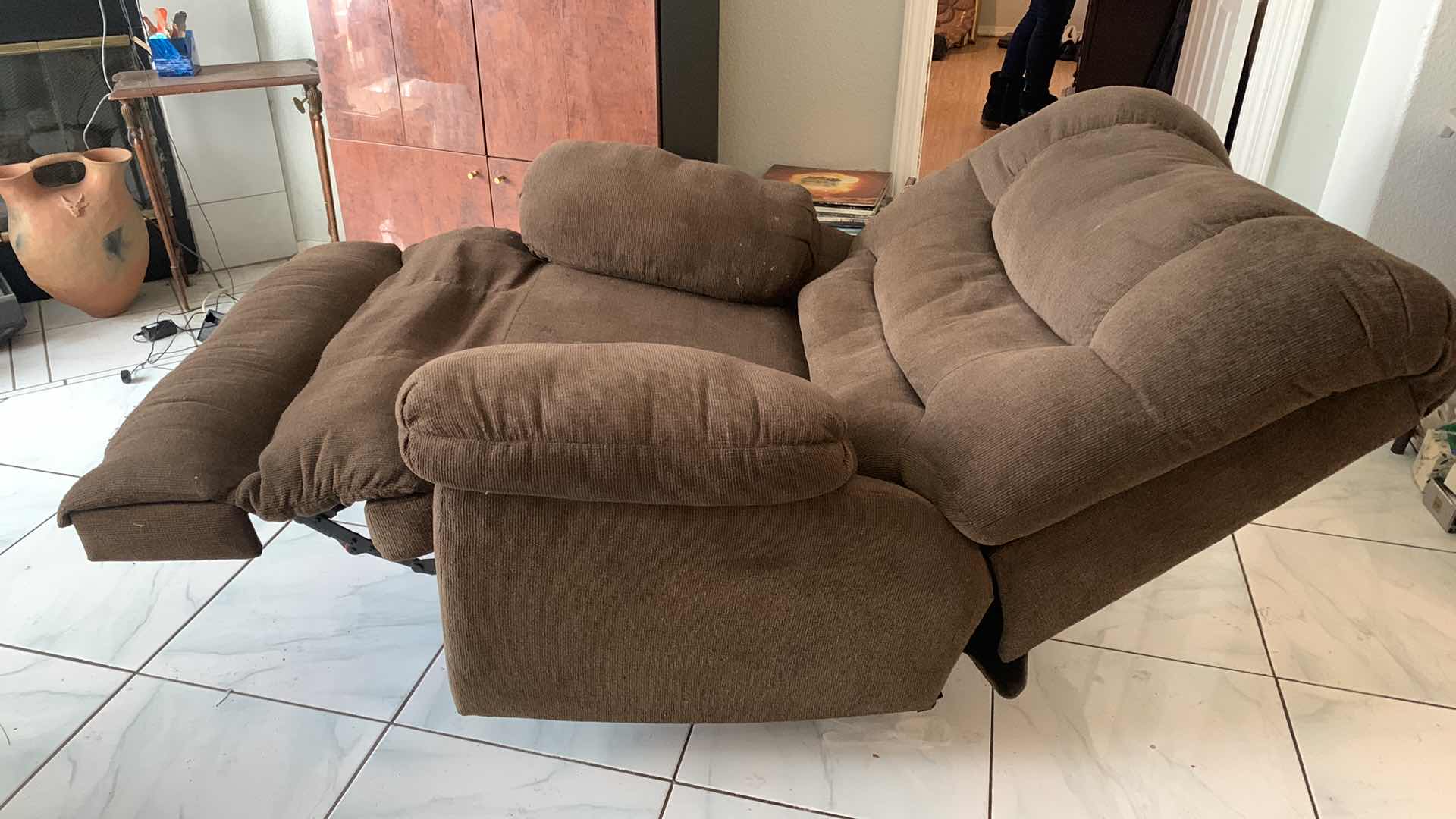Photo 1 of BROWN PLUSH ROCKING LOUNGE RECLINER 44” x 46” x H42”