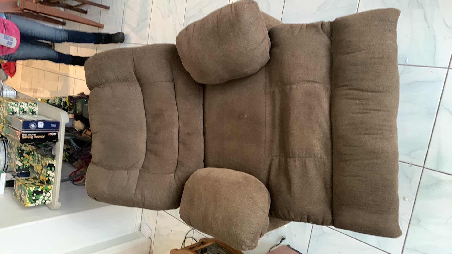 Photo 1 of BROWN PLUSH ROCKING LOUNGE RECLINER 44” x 46” x H42”