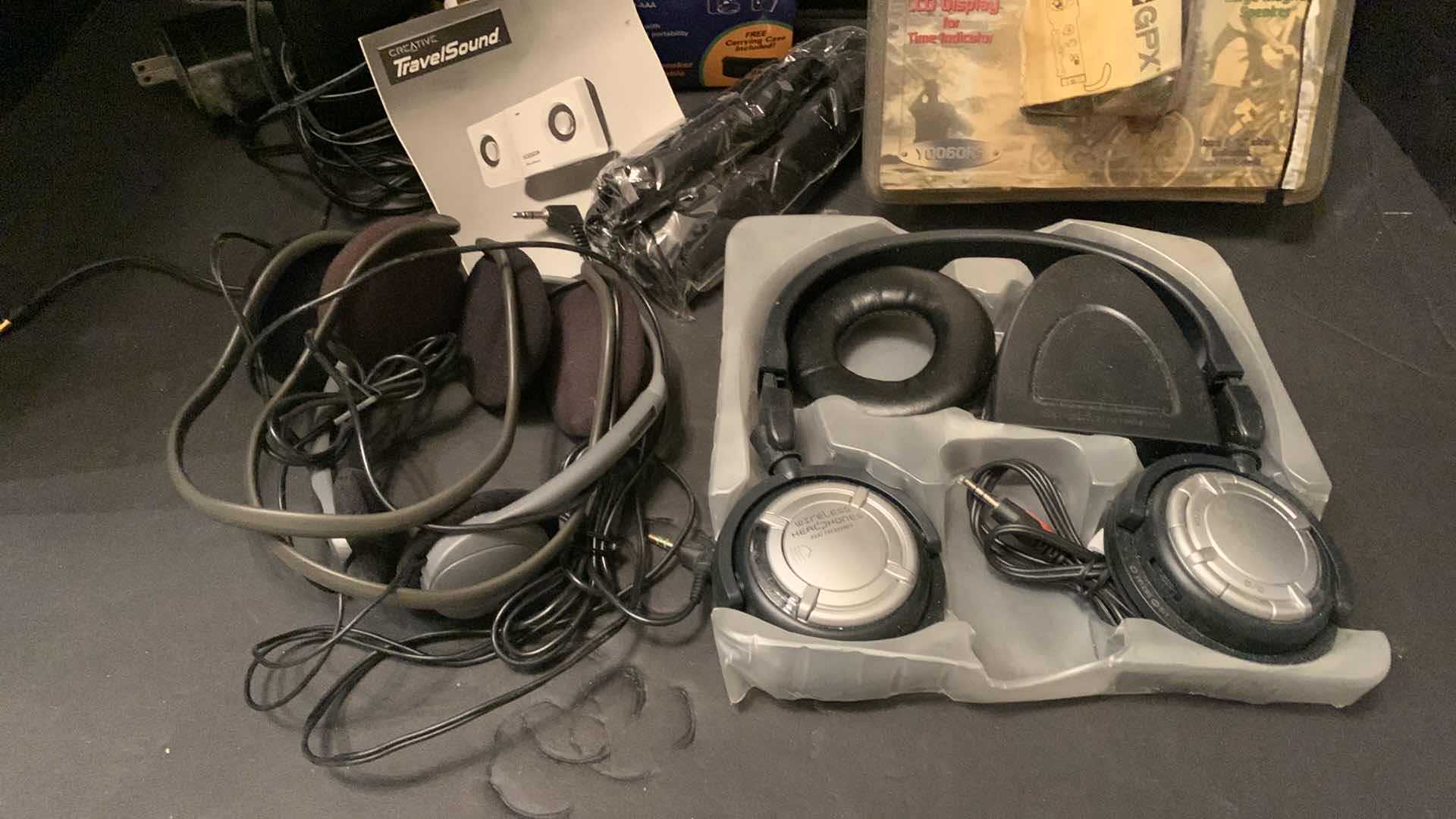 Photo 1 of ELECTRONICS ASSORTMENT, FLASHLIGHT RADIO, WIRELESS HEADPHONES, TRAVEL SOUND AND MORE