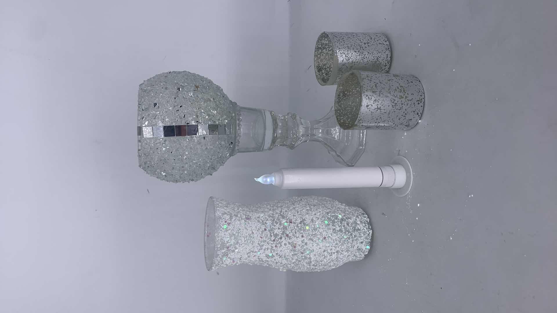 Photo 5 of 8 PIECE GLASS AND CRYSTAL CANDLE HOLDER ASSORTMENT