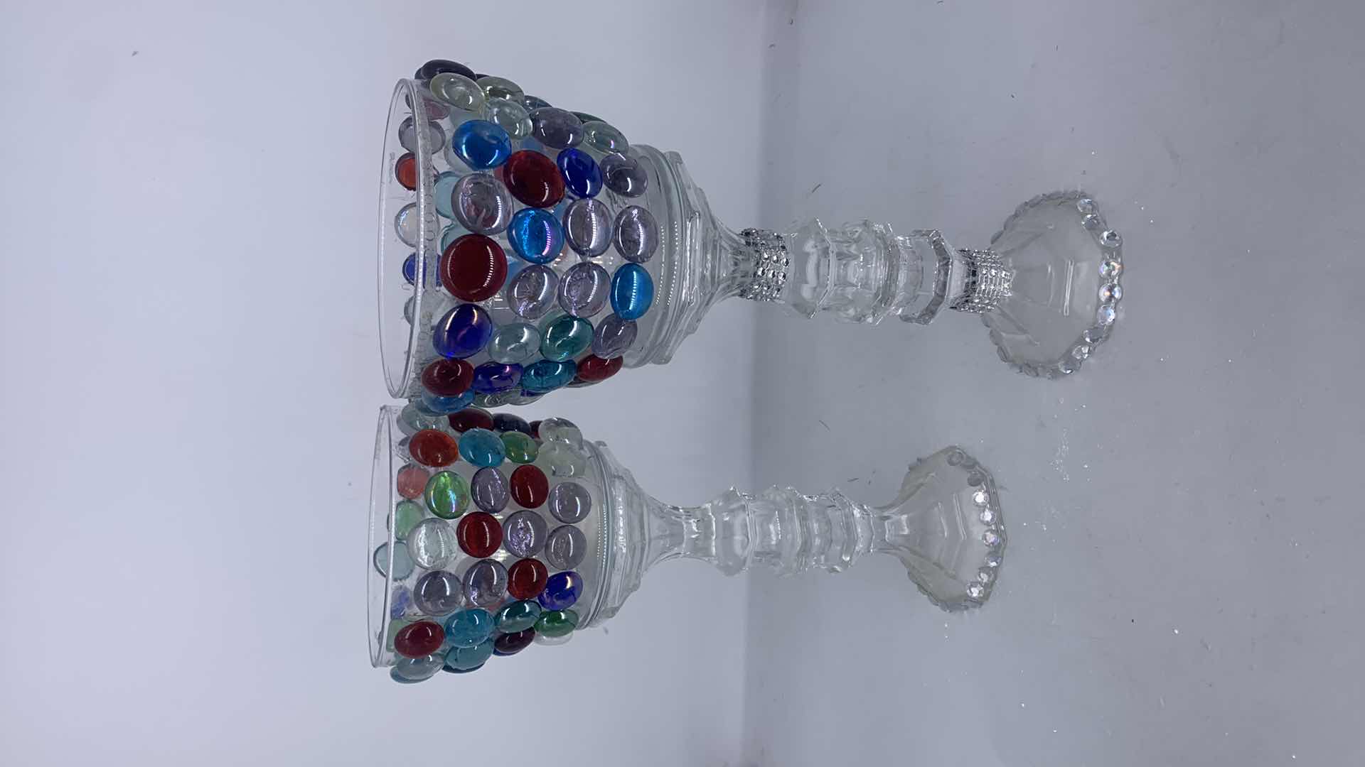 Photo 1 of 5 PIECE GLASS AND CRYSTAL CANDLE HOLDER ASSORTMENT