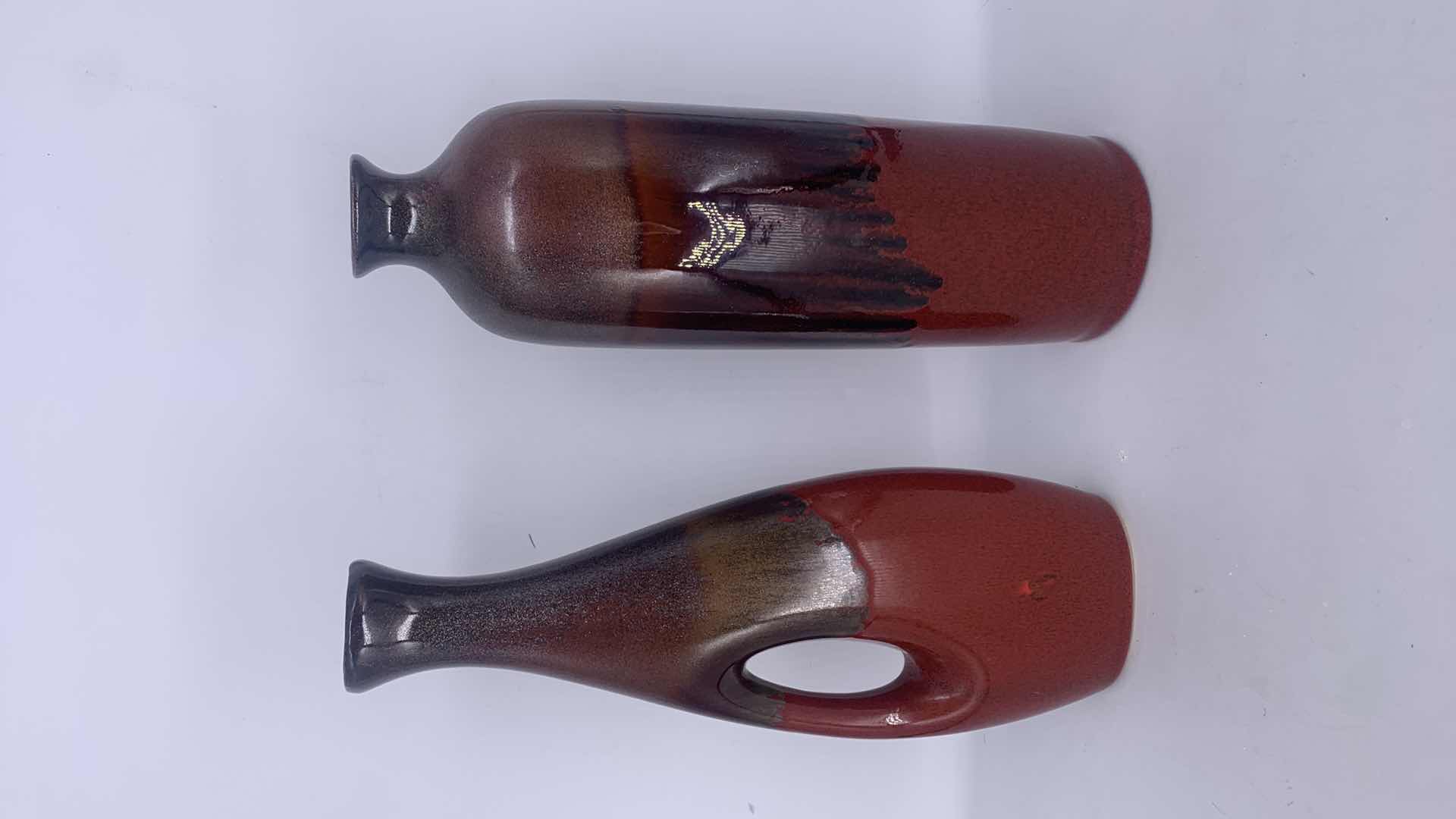 Photo 1 of 4 PIECE HOME DECOR, LEAF TRAYS LONGEST 23” AND VASES H 12”