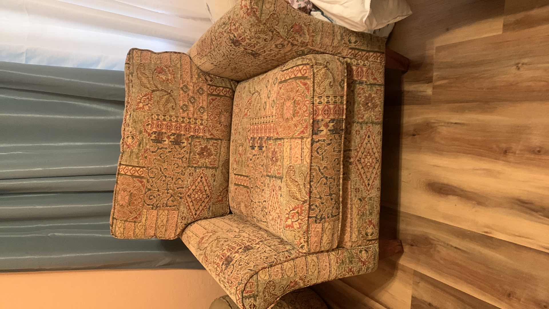 Photo 1 of VINTAGE CHAIR, OTTOMAN AND SIDE TABLE