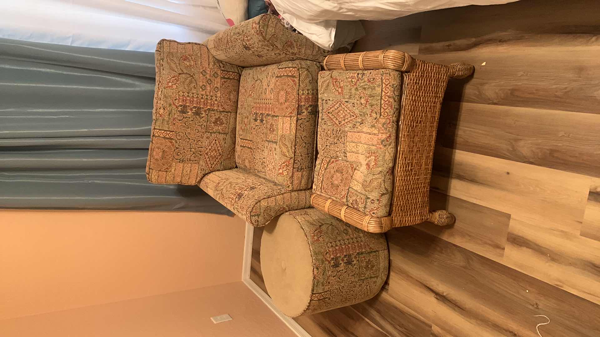 Photo 1 of VINTAGE CHAIR, OTTOMAN AND SIDE TABLE