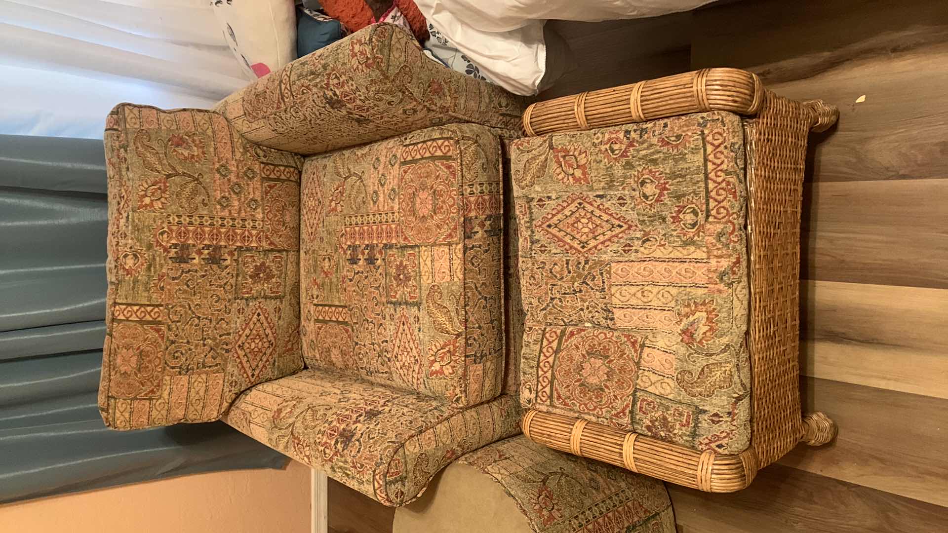 Photo 1 of VINTAGE CHAIR, OTTOMAN AND SIDE TABLE