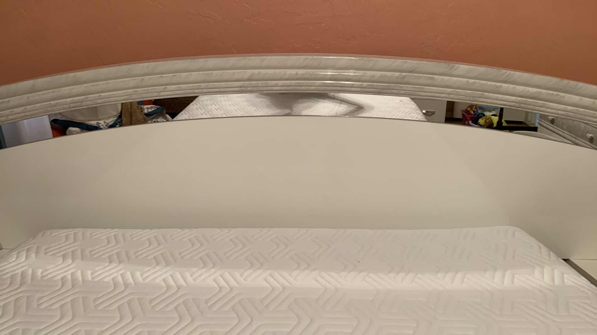 Photo 1 of LACQUER/ENAMEL HEADBOARD AND 2 NIGHTSTANDS (MATTRESS SOLD SEPARATELY)