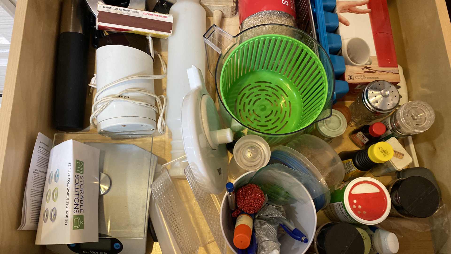 Photo 1 of CONTENTS OF 2 DRAWERS WINE OPENER COFFEE GRINDER STORAGE AND MORE