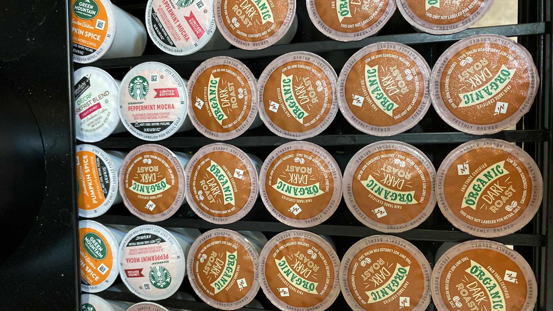 Photo 1 of KEURIG COFFEE MAKER WITH POD STORAGE AND PODS