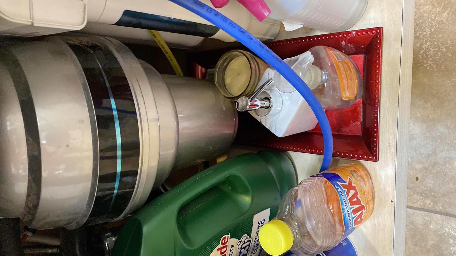 Photo 1 of CONTENTS OF CABINET CLEANING SUPPLIES