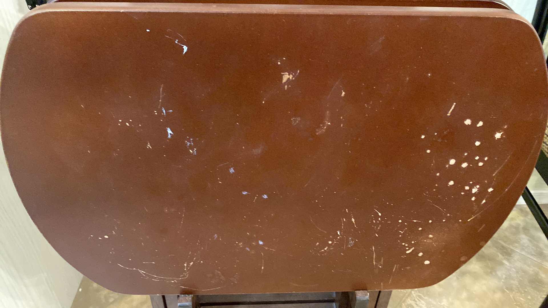 Photo 1 of 4 WOOD TV TABLES IN STAND