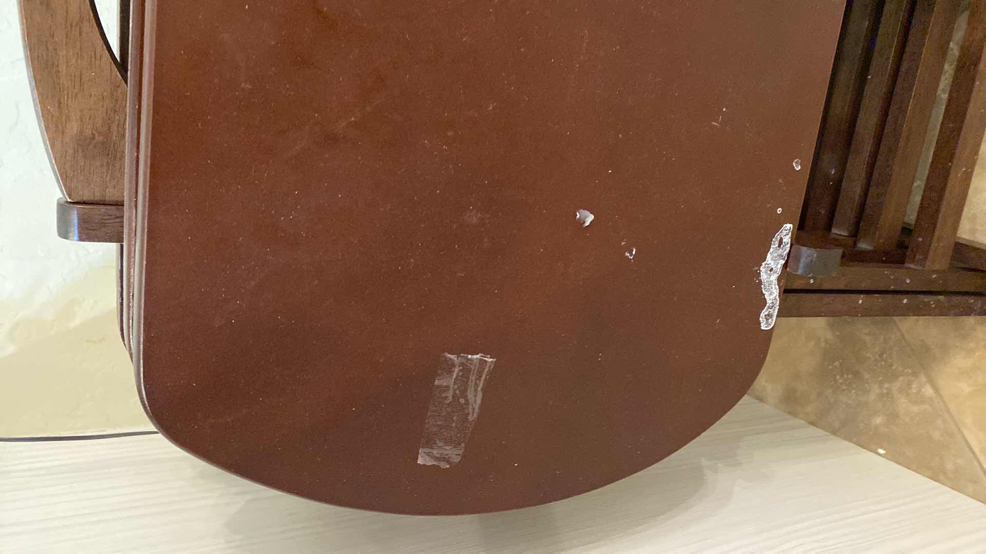 Photo 1 of 4 WOOD TV TABLES IN STAND