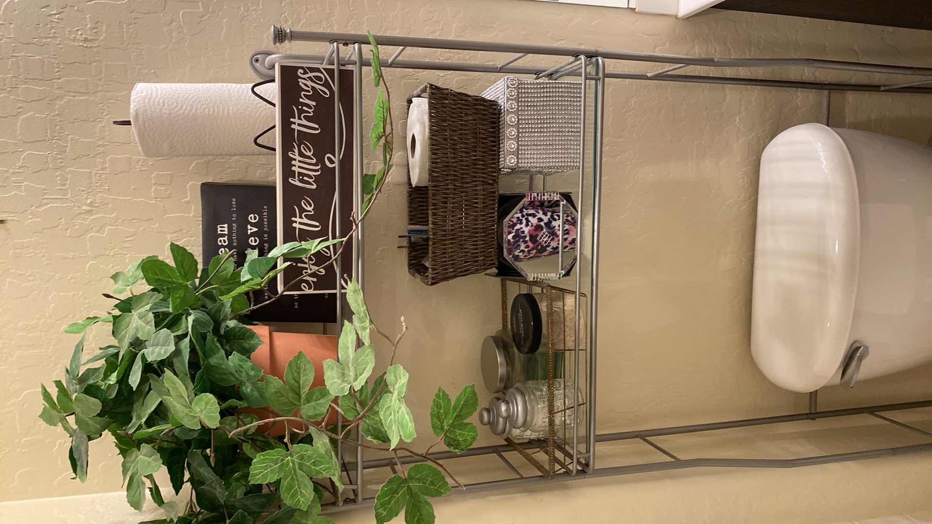 Photo 1 of OVER TOILET RACK WITH CONTENTS