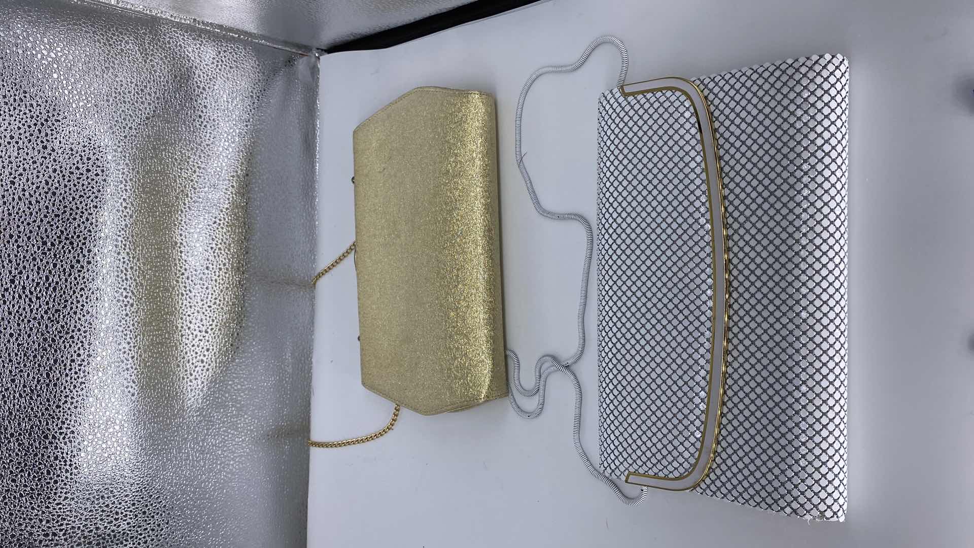 Photo 1 of EVENING BAGS AND PAIR OF GLOVES