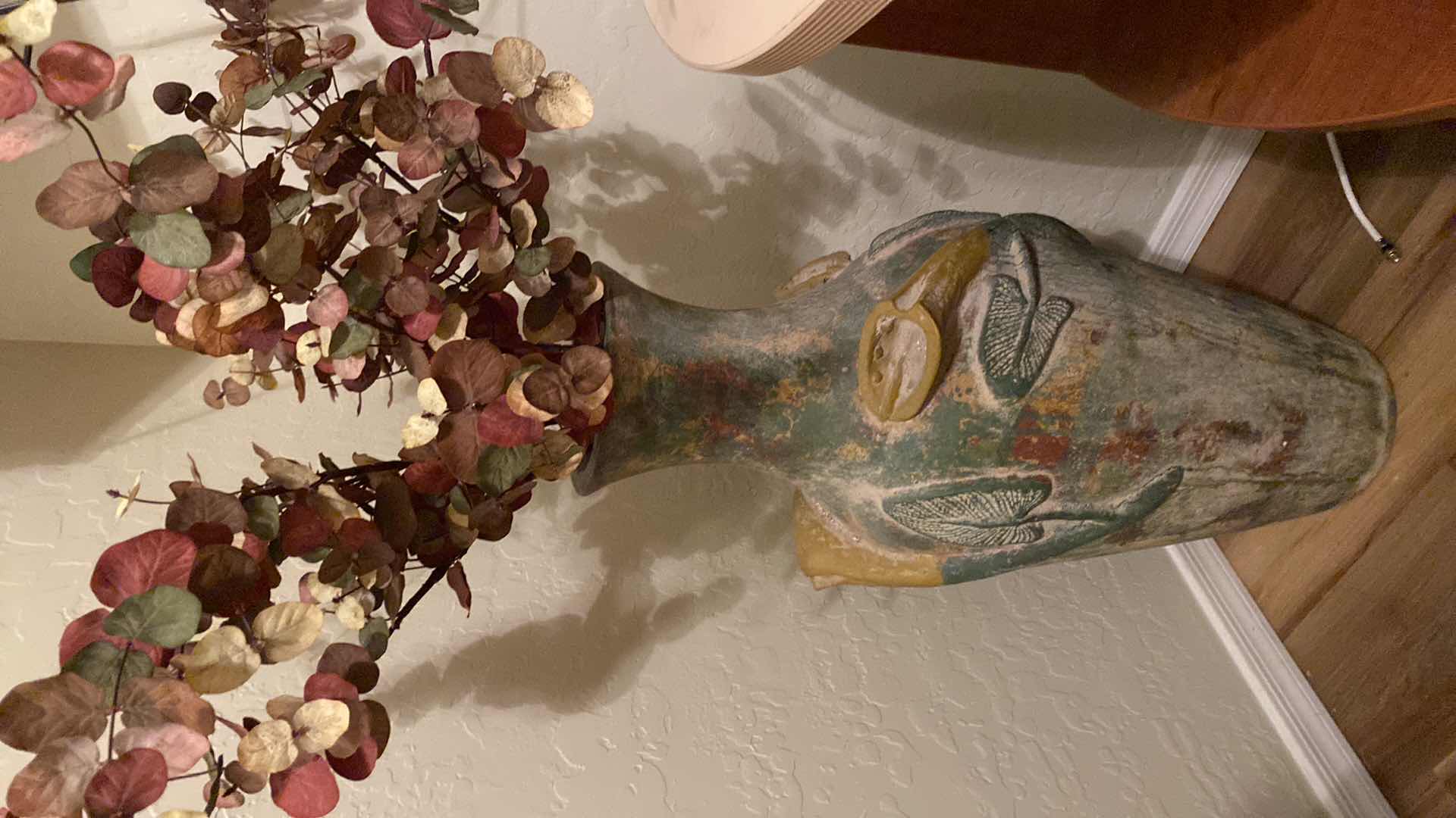 Photo 1 of VASE H31” INCLUDES FAUX FLOWERS