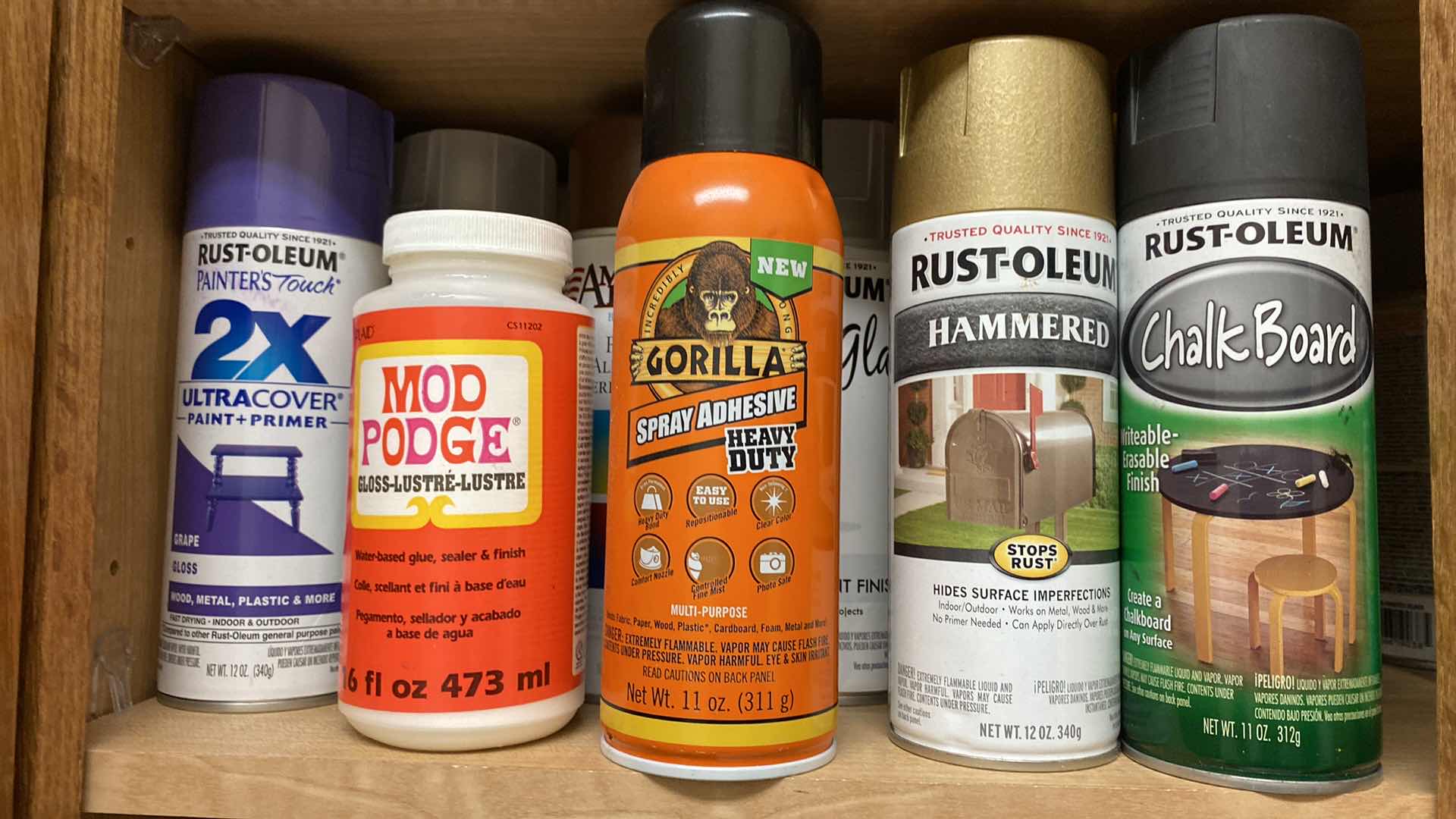 Photo 1 of CONTENTS OF CABINET CANDLE SCENTS, CRAFT & SPRAY PAINT AND MORE
