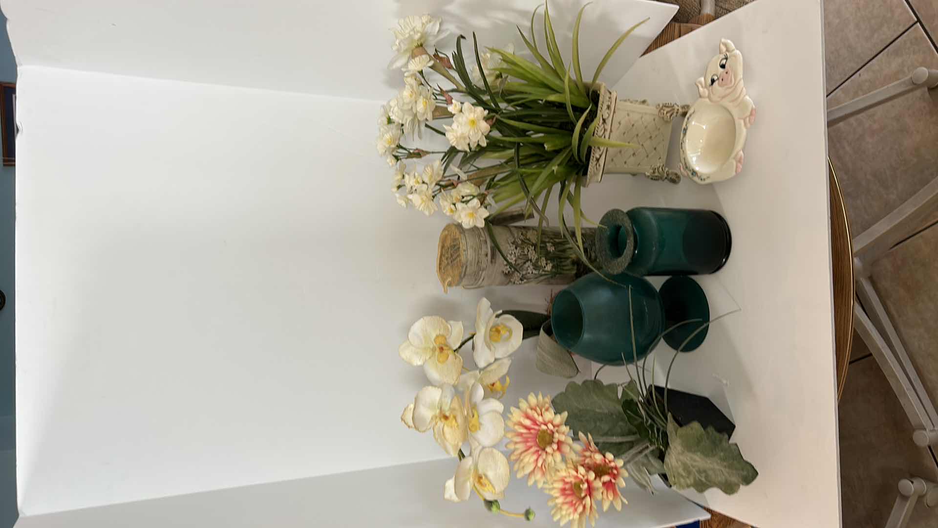 Photo 1 of HOME DECOR ASSORTMENT, VASES FAUX FLORAL ARRANGEMENTS AND MORE