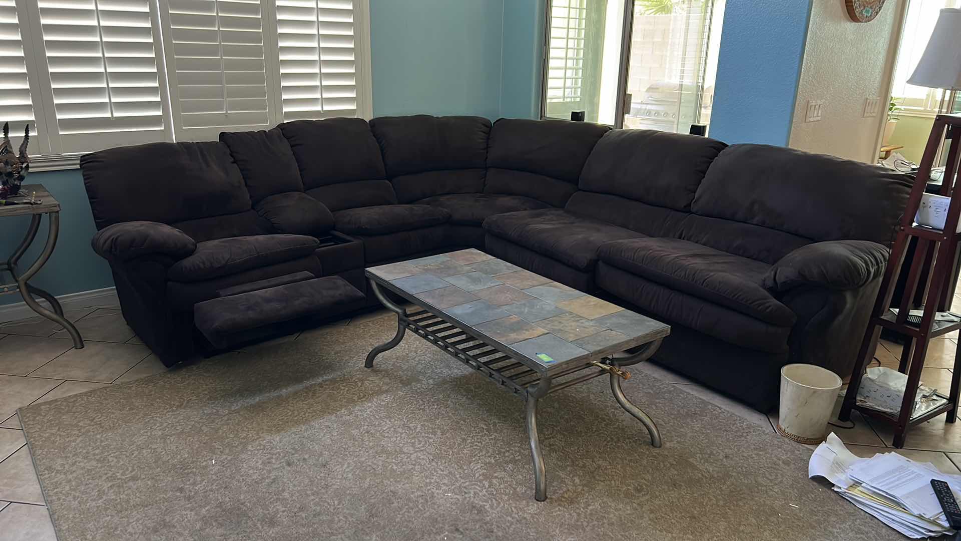 Photo 1 of 3 PC SECTIONAL SOFA WITH STORAGE AND FULL SLEEPER BED - BED UNIT 77”, CORNER UNIT 63”, PLUS 2 RECLINER UNITS 75” a  lab