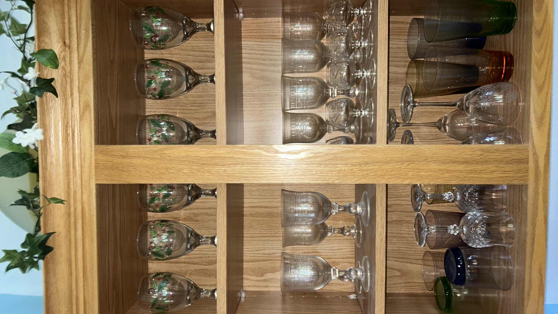 Photo 1 of CONTENTS OF CABINET- GLASSWARE STEMWARE DECANTER AND MORE