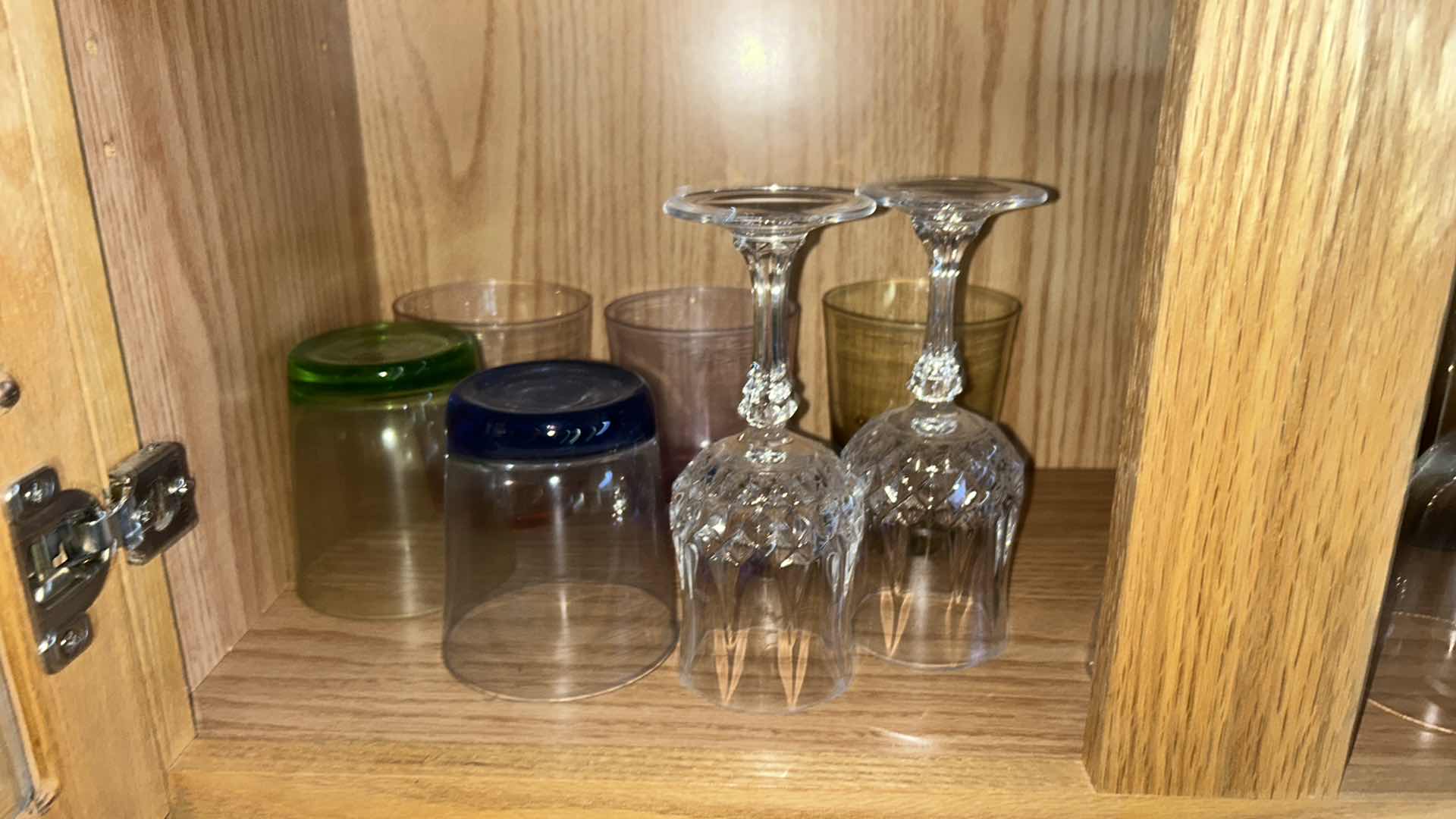 Photo 2 of CONTENTS OF CABINET- GLASSWARE STEMWARE DECANTER AND MORE