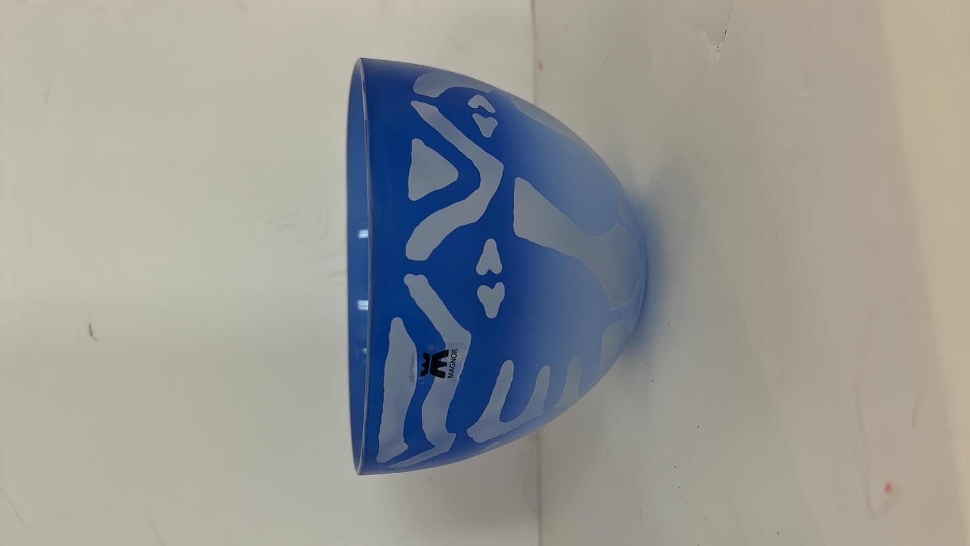 Photo 1 of MAGNOR BLUE GLASS BOWL FROM ITALY, $70, 6” x 4.5”