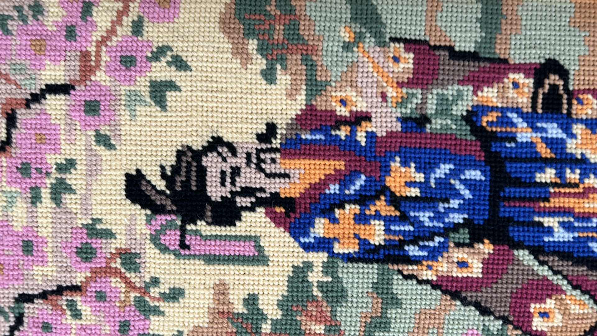 Photo 1 of ARTWORK, BLACK AND GOLD FRAMED ASIAN NEEDLEPOINT 10” x 22”