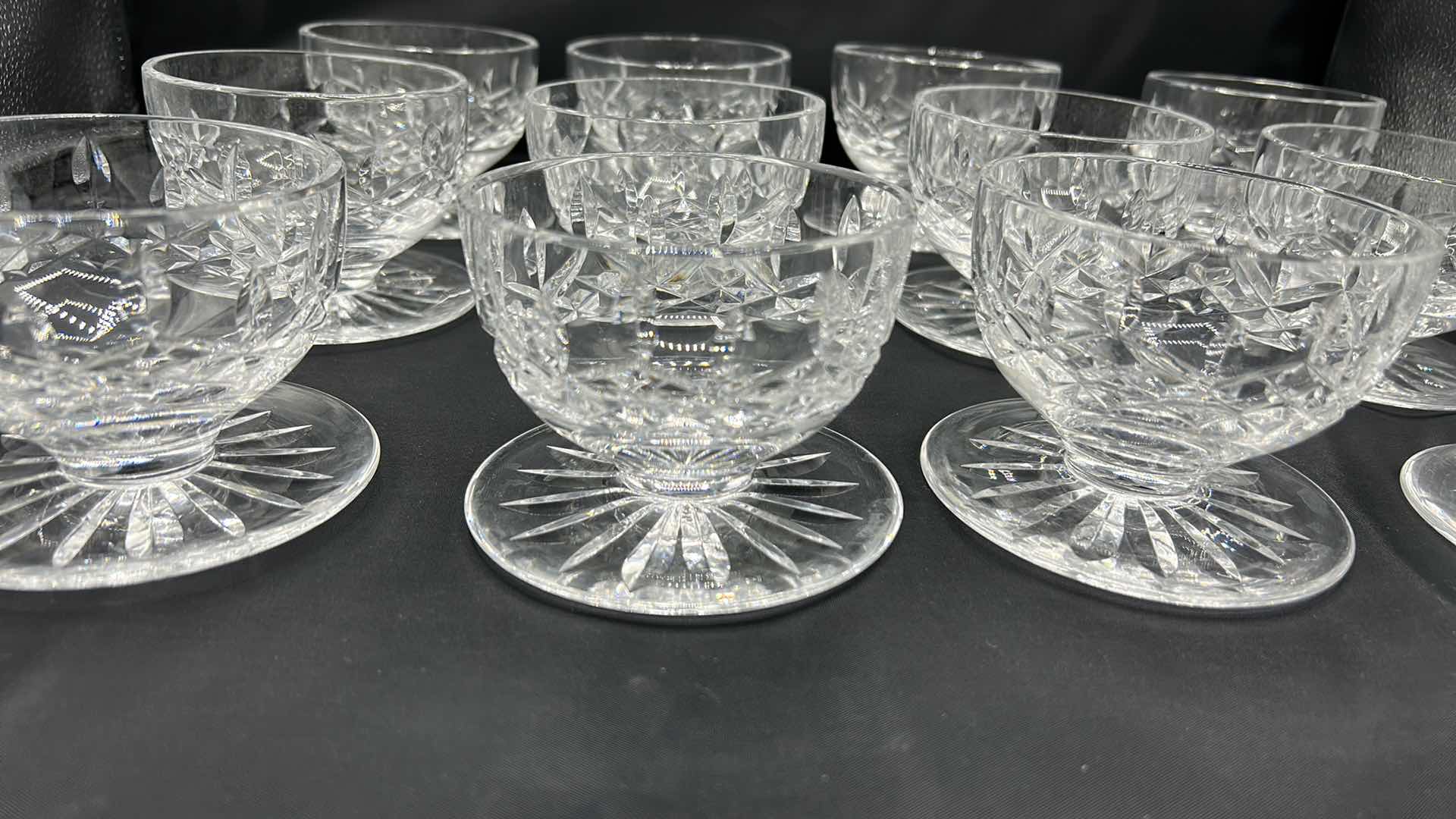 Photo 1 of 12 WATERFORD CUT CRYSTAL DESSERT GLASSES