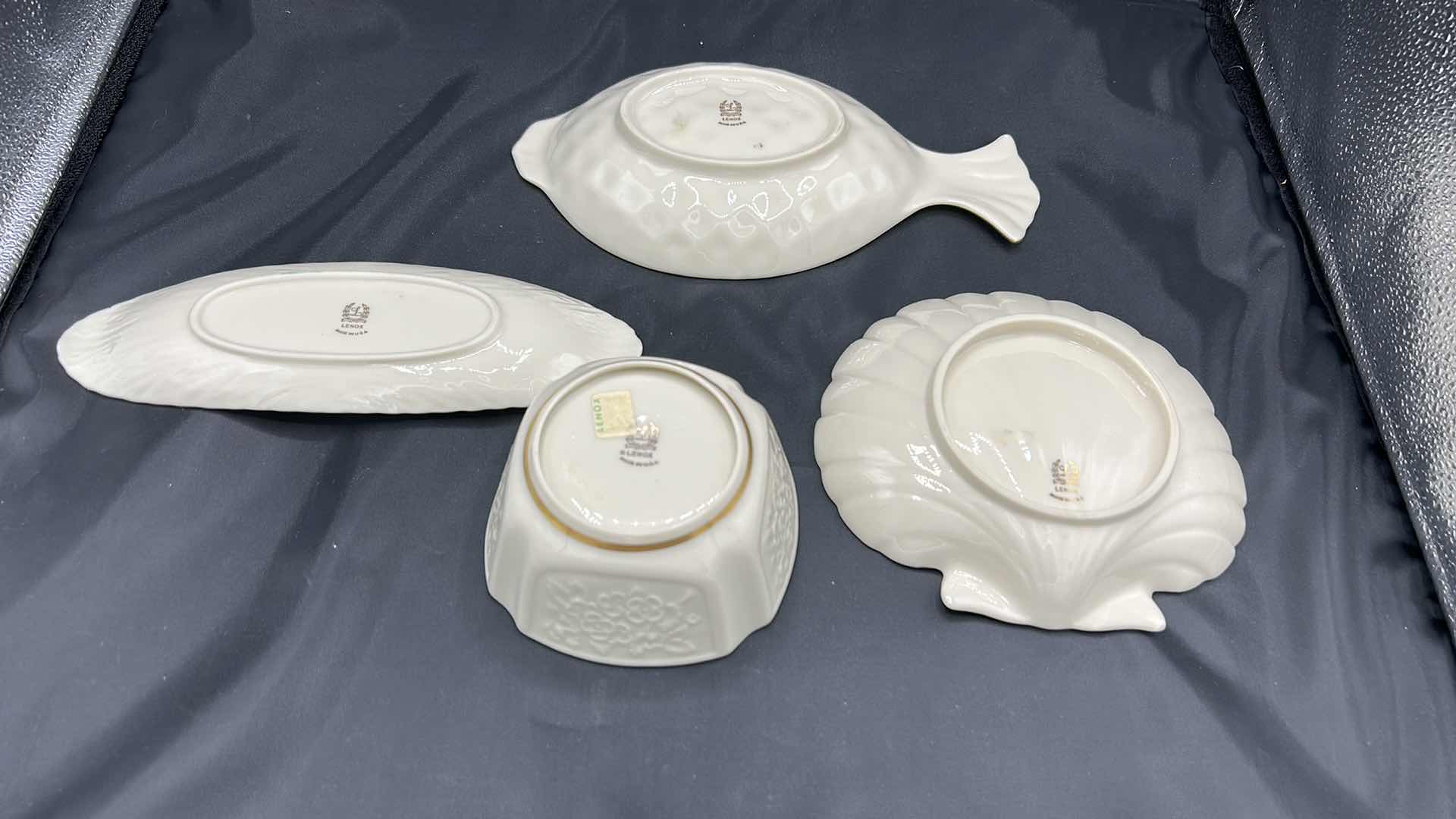 Photo 1 of 5 - LENOX FINE PORCELAIN SALT AND PEPPER, PLATTER, BOWL AND MORE