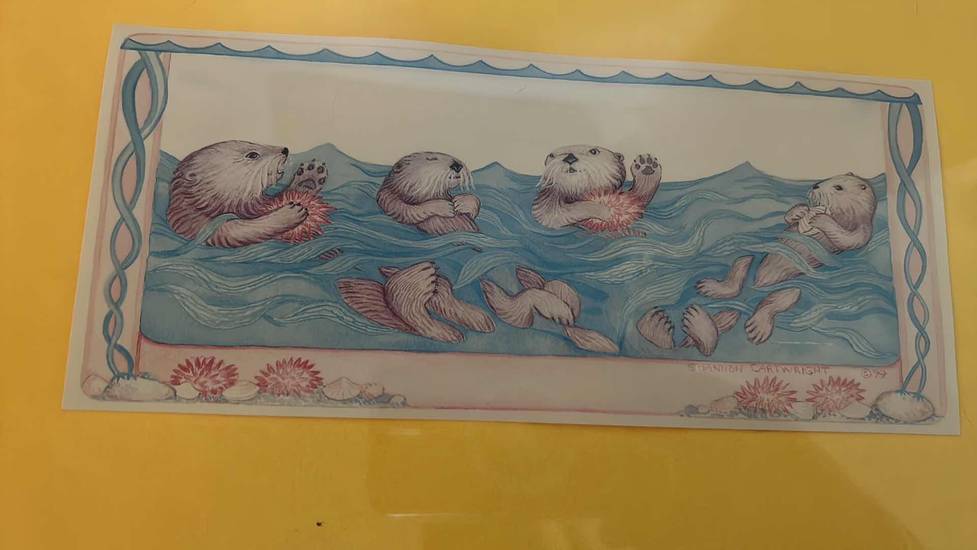 Photo 4 of ARTWORK, 2- WOOD FRAMED SEA CREATURES 14” x 11”