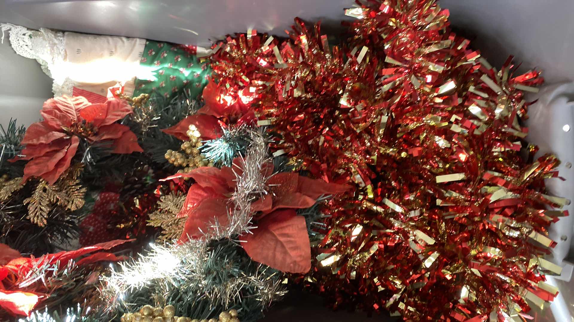 Photo 1 of 5 TOTES OF CHRISTMAS AND 4’ TREE