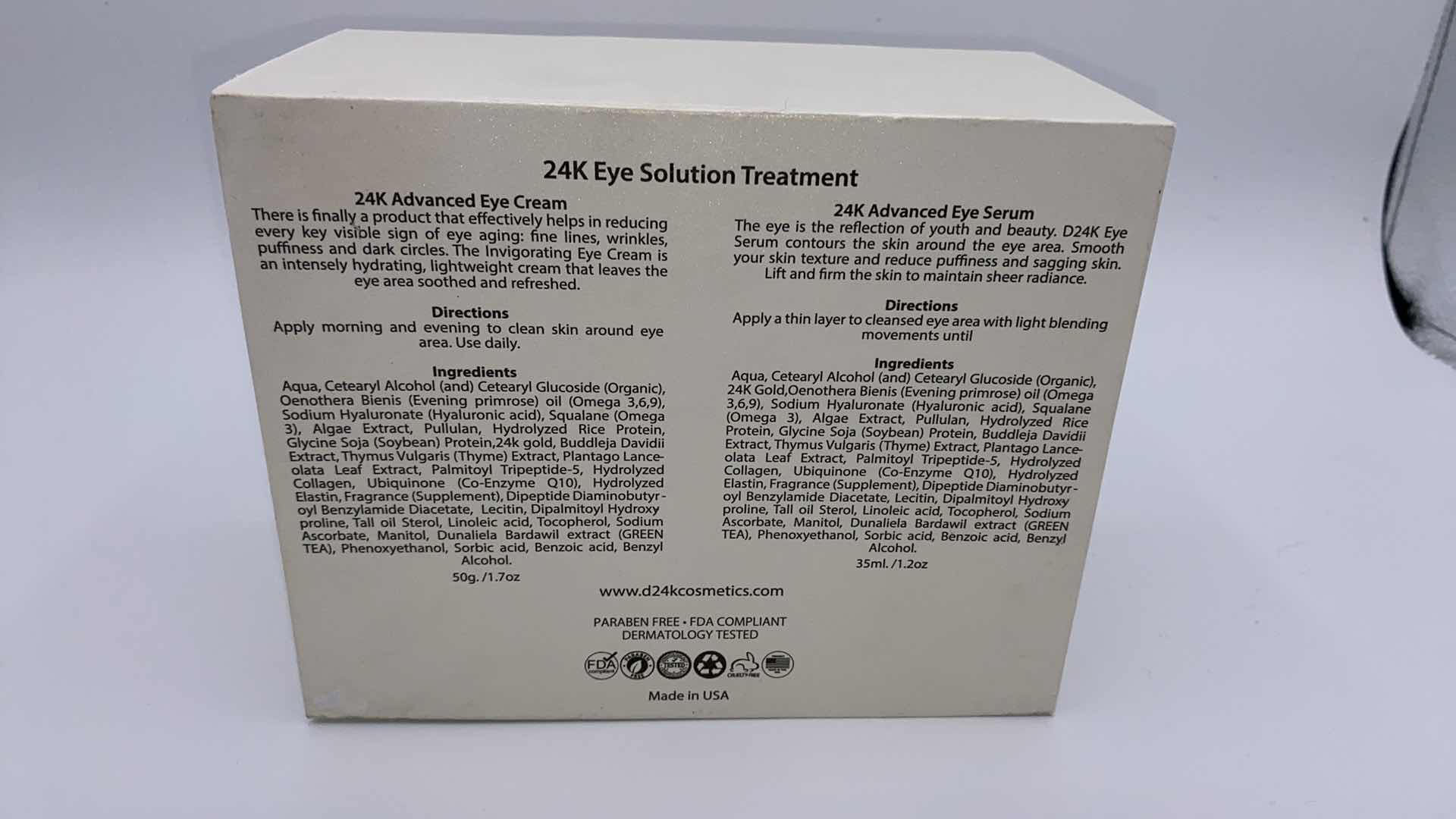 Photo 1 of NEW 24K EYE SOLUTION TREATMENT SERUM & CREAM - DRAMATICALLY REDUCES SIGNS OF AGING