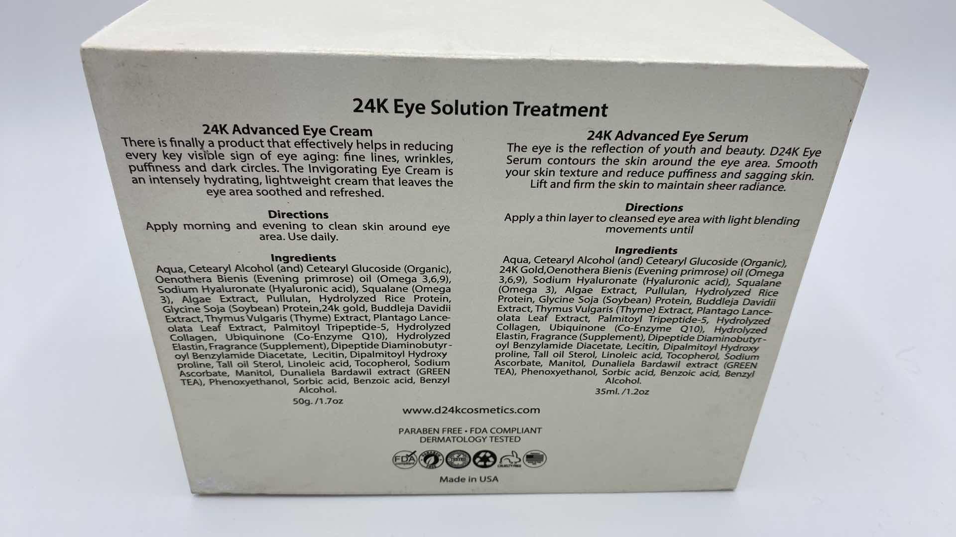Photo 1 of NEW 24K EYE SOLUTION TREATMENT SERUM & CREAM - DRAMATICALLY REDUCES SIGNS OF AGING