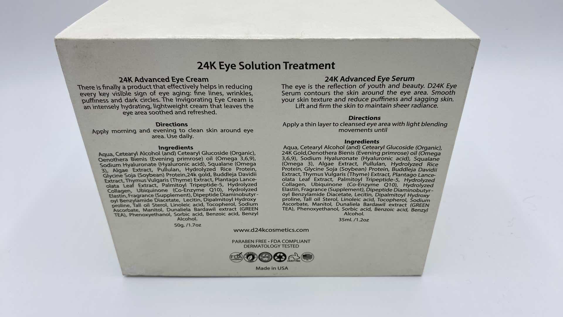 Photo 1 of NEW 24K EYE SOLUTION TREATMENT SERUM & CREAM - DRAMATICALLY REDUCES SIGNS OF AGING