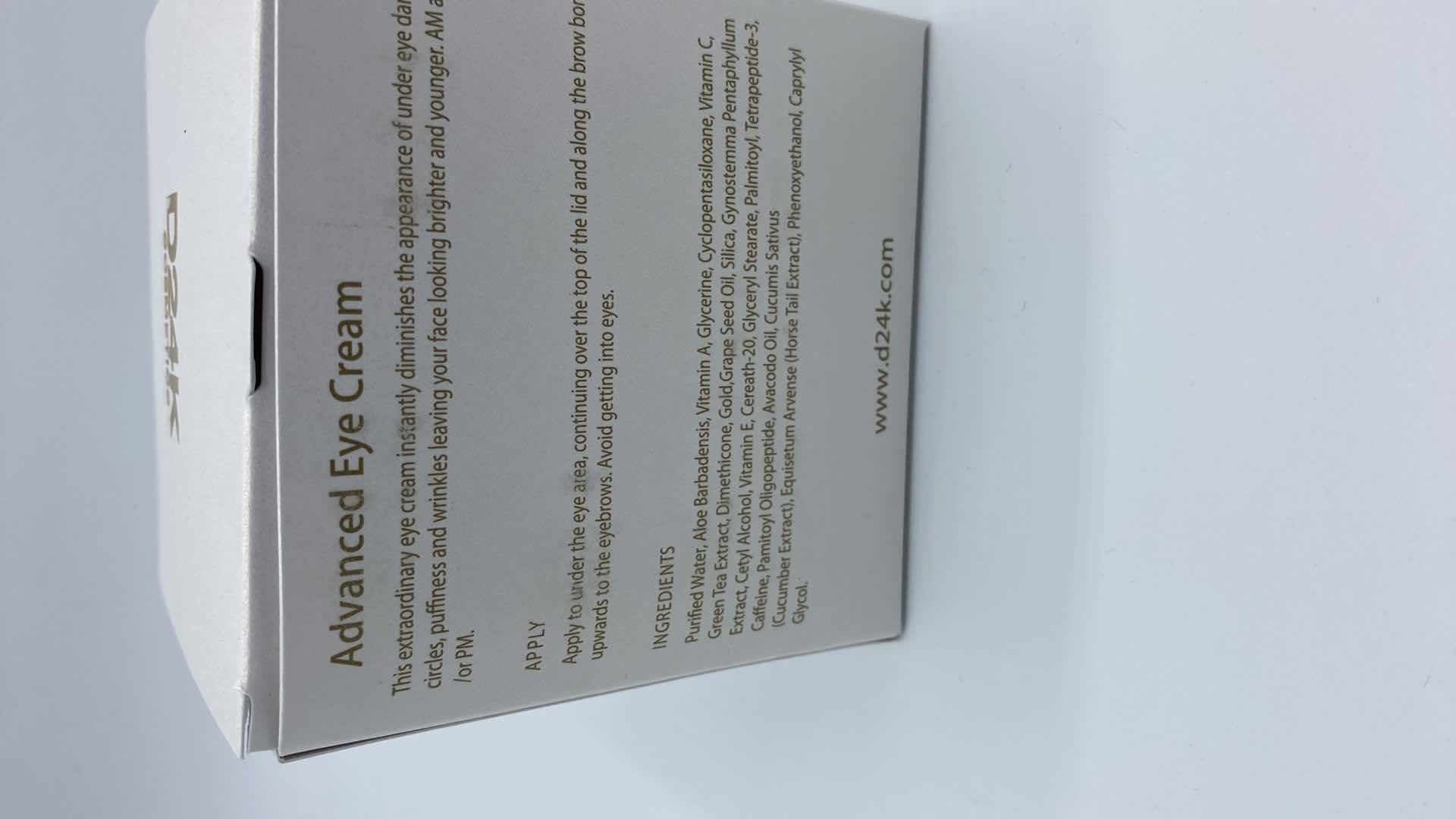 Photo 1 of NEW D24K ADVANCED EYE CREAM - SLOWS DEPLETION OF COLLAGEN AND STIMULATES CELL GROWTH FOR PLUMP LIFTED HYDRATED SKIN