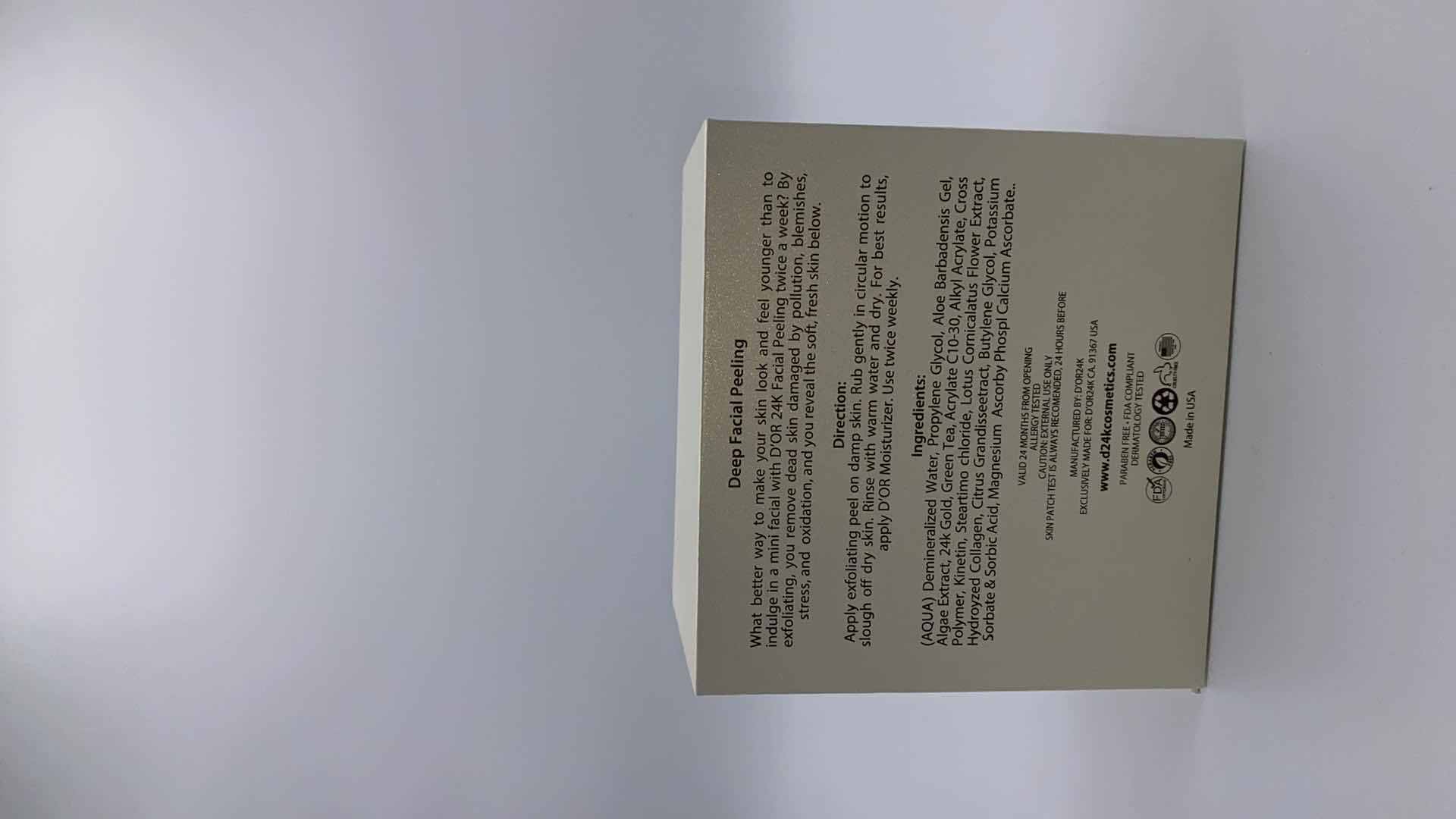 Photo 1 of NEW D24K DEEP FACIAL PEELING - BLEND OF COLLAGEN AND 24K GOLD TO HYDRATE AND PLUMP THE SKIN