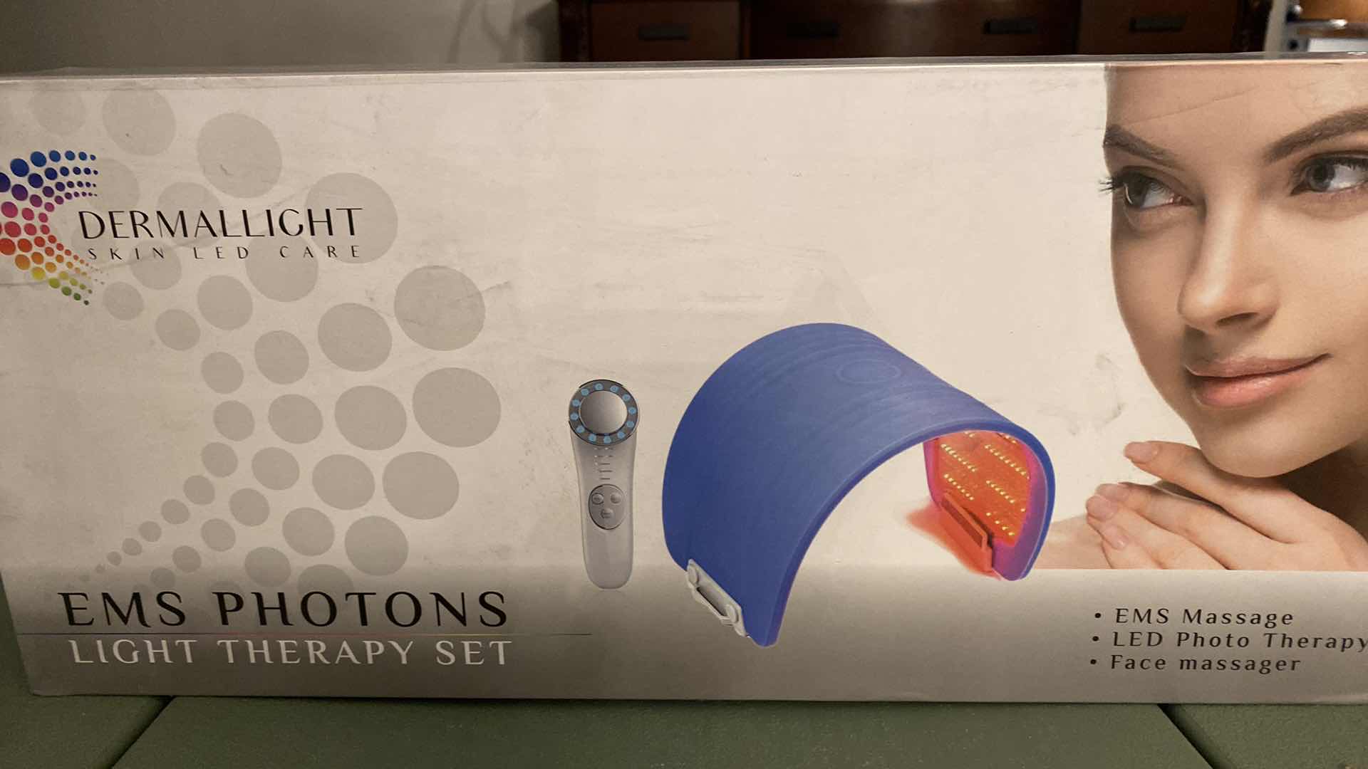Photo 1 of NEW DERMALLIGHT SKIN LED CARE EMS PHOTONS LIGHT THERAPY SET FOR BODY AND FACE