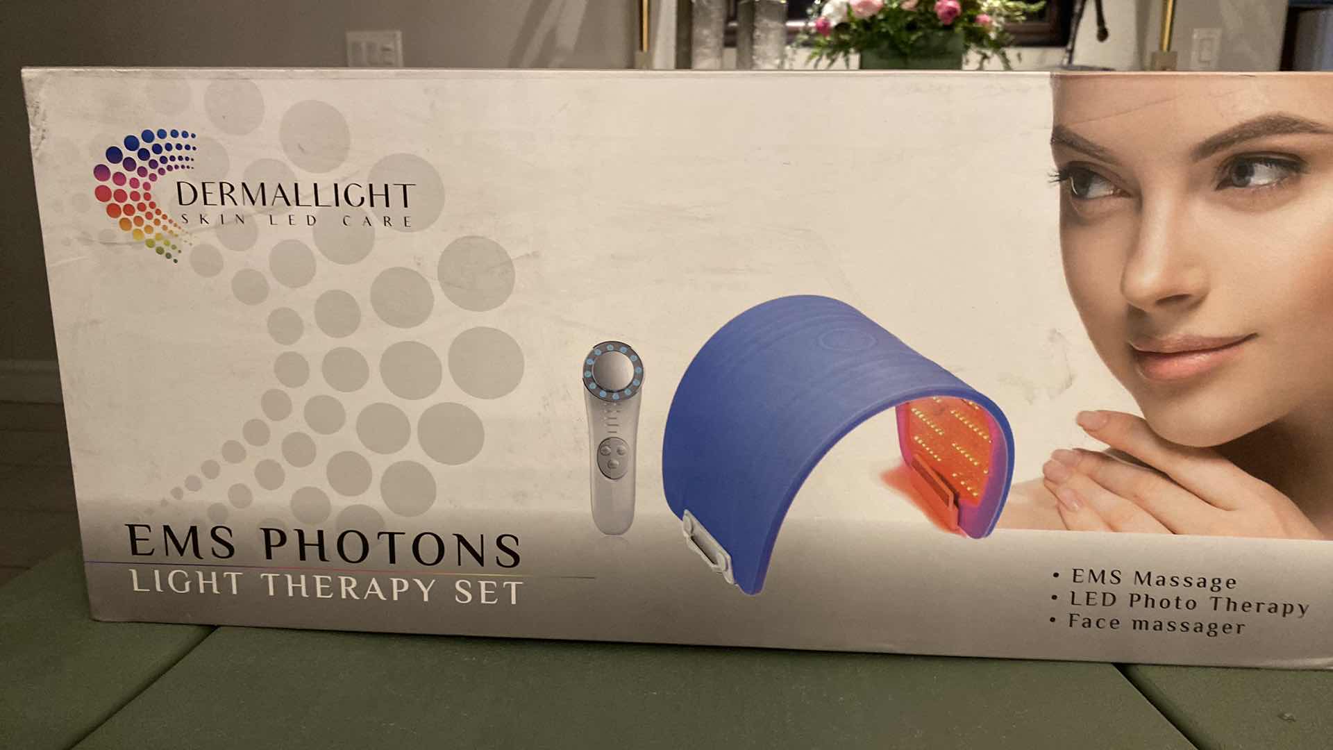 Photo 1 of NEW DERMALLIGHT SKIN LED CARE EMS PHOTONS LIGHT THERAPY SET FOR BODY AND FACE