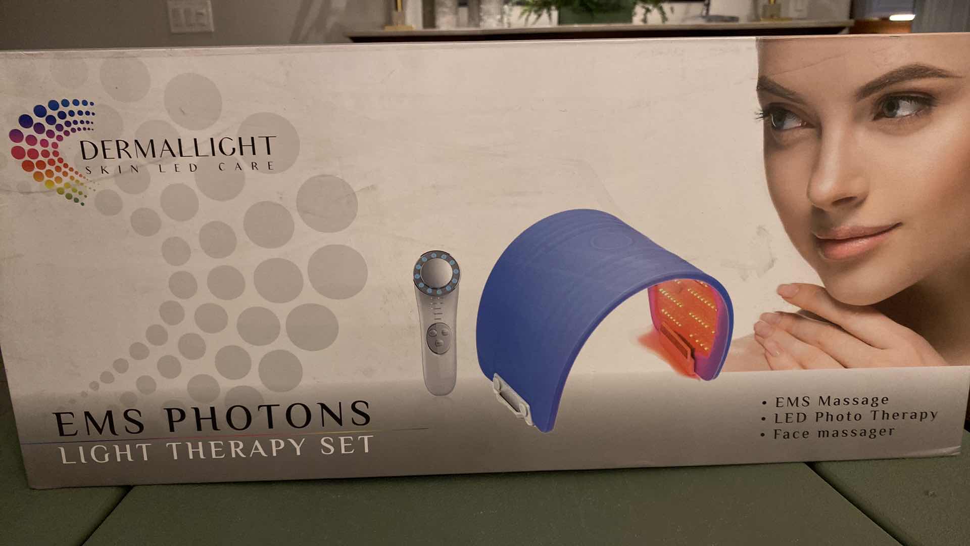 Photo 1 of NEW DERMALLIGHT SKIN LED CARE EMS PHOTONS LIGHT THERAPY SET FOR BODY AND FACE