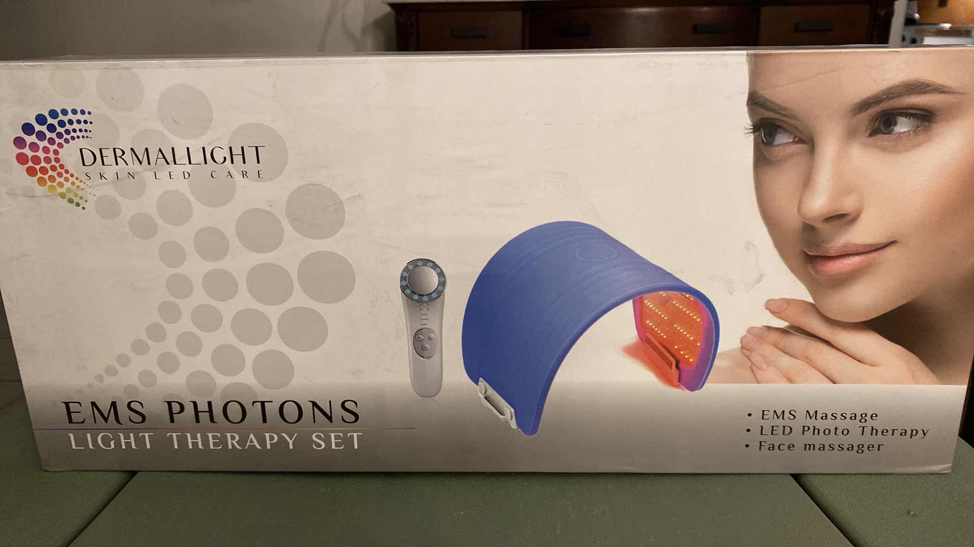 Photo 1 of NEW DERMALLIGHT SKIN LED CARE EMS PHOTONS LIGHT THERAPY SET FOR BODY AND FACE