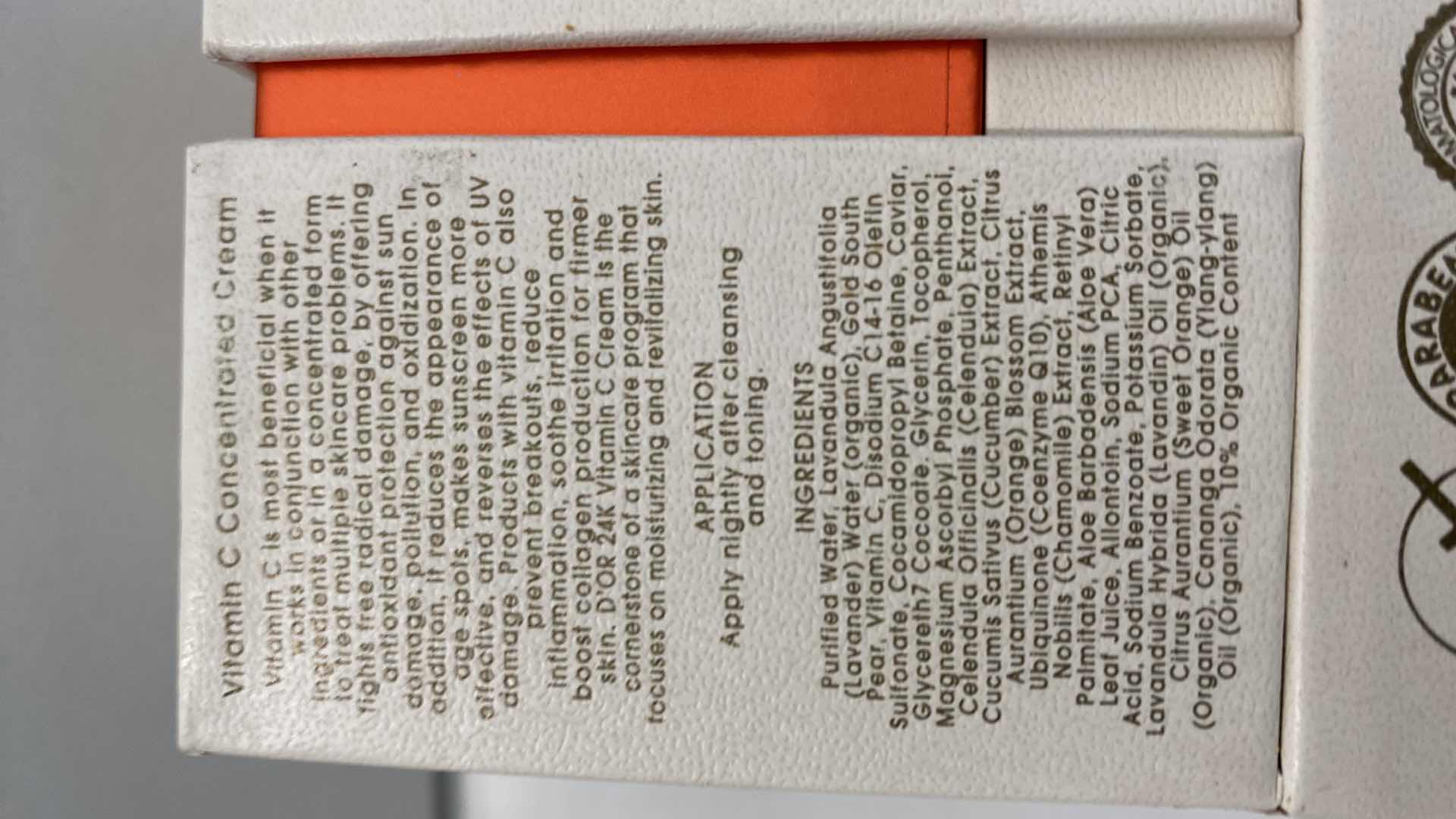 Photo 1 of NEW - D24K VITAMIN C CONCENTRATED CREAM EVENS SKIN TONE RESTORES COMPLEXION ANTI AGING OPTIMAL VITALITY