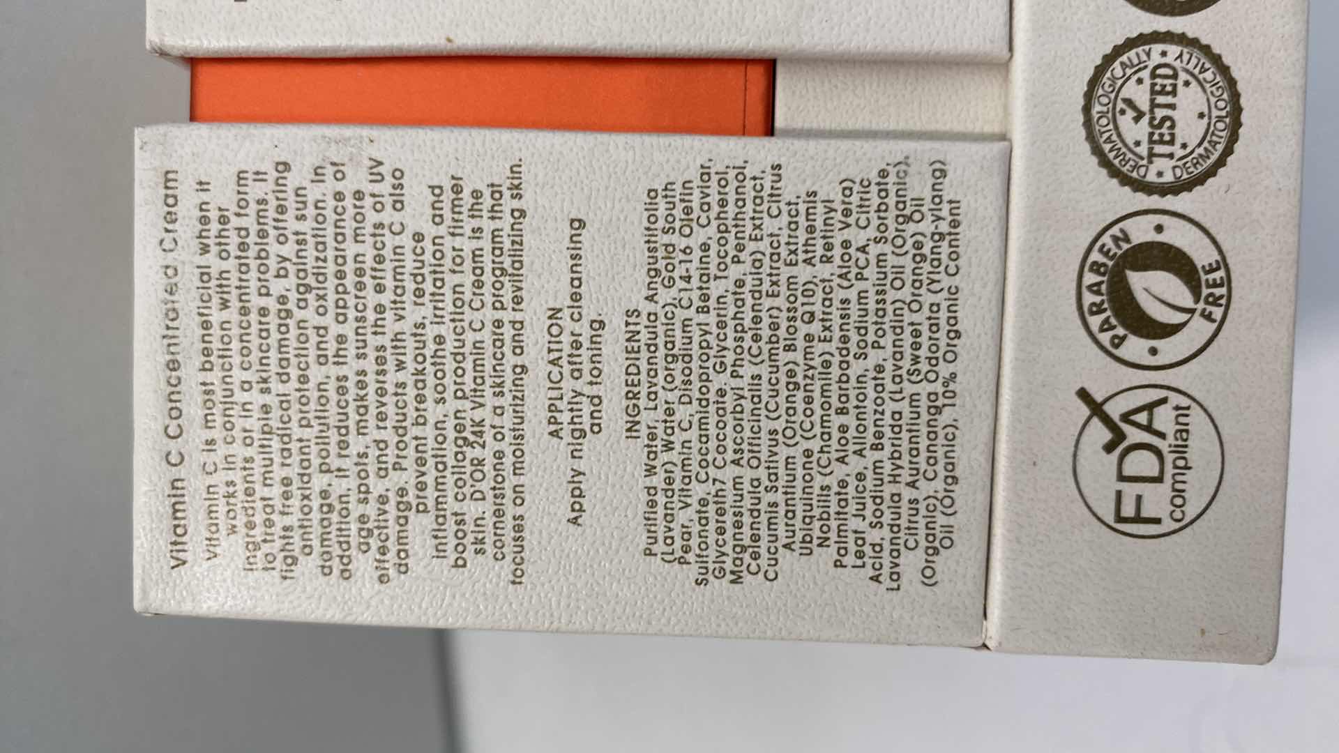 Photo 2 of NEW - D24K VITAMIN C CONCENTRATED CREAM EVENS SKIN TONE RESTORES COMPLEXION ANTI AGING OPTIMAL VITALITY