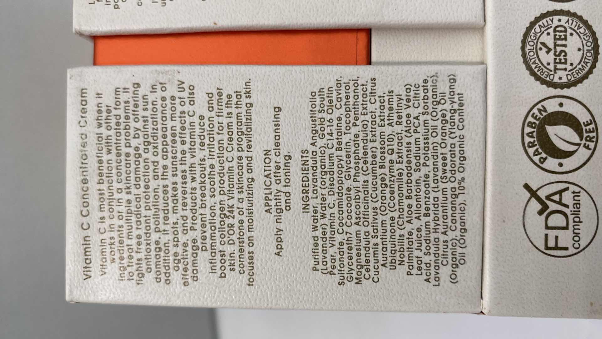 Photo 2 of NEW - D24K VITAMIN C CONCENTRATED CREAM EVENS SKIN TONE RESTORES COMPLEXION ANTI AGING OPTIMAL VITALITY