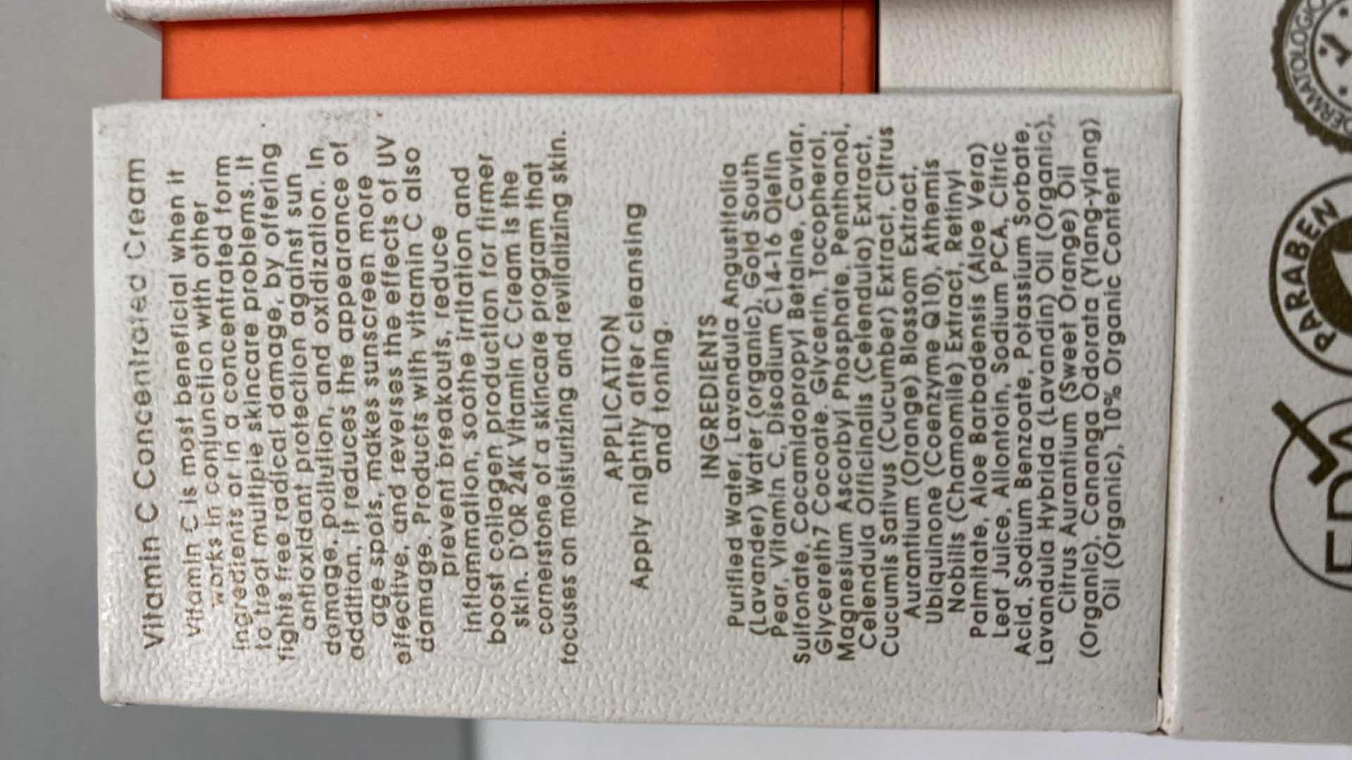 Photo 1 of NEW - D24K VITAMIN C CONCENTRATED CREAM EVENS SKIN TONE RESTORES COMPLEXION ANTI AGING OPTIMAL VITALITY