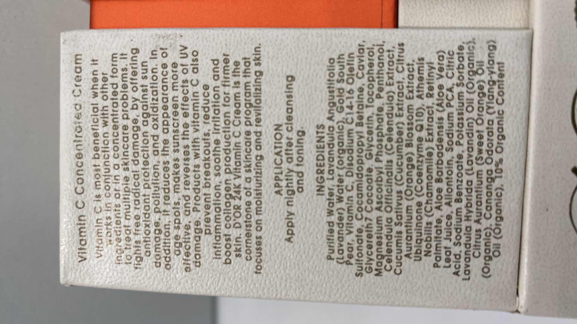 Photo 1 of NEW - D24K VITAMIN C CONCENTRATED CREAM EVENS SKIN TONE RESTORES COMPLEXION ANTI AGING OPTIMAL VITALITY