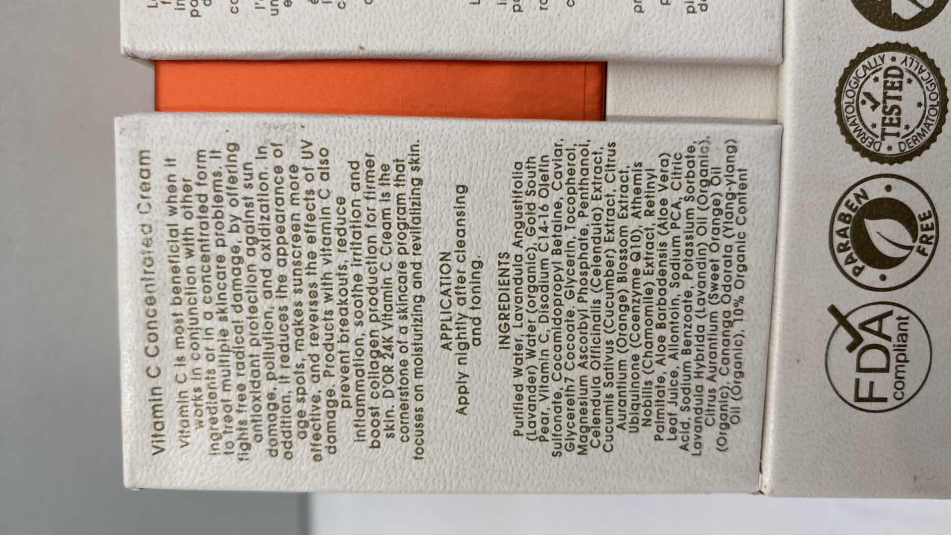 Photo 1 of NEW - D24K VITAMIN C CONCENTRATED CREAM EVENS SKIN TONE RESTORES COMPLEXION ANTI AGING OPTIMAL VITALITY