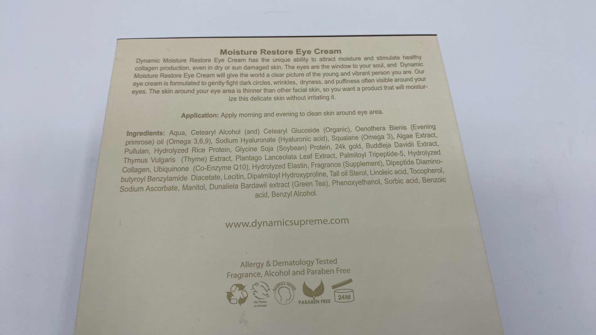 Photo 1 of NEW - DYNAMIC SUPREME MOISTURE RESTORE EYE CREAM ATTRACTS MOISTURE AND STIMULATES HEALTHY COLLAGEN PRODUCTION