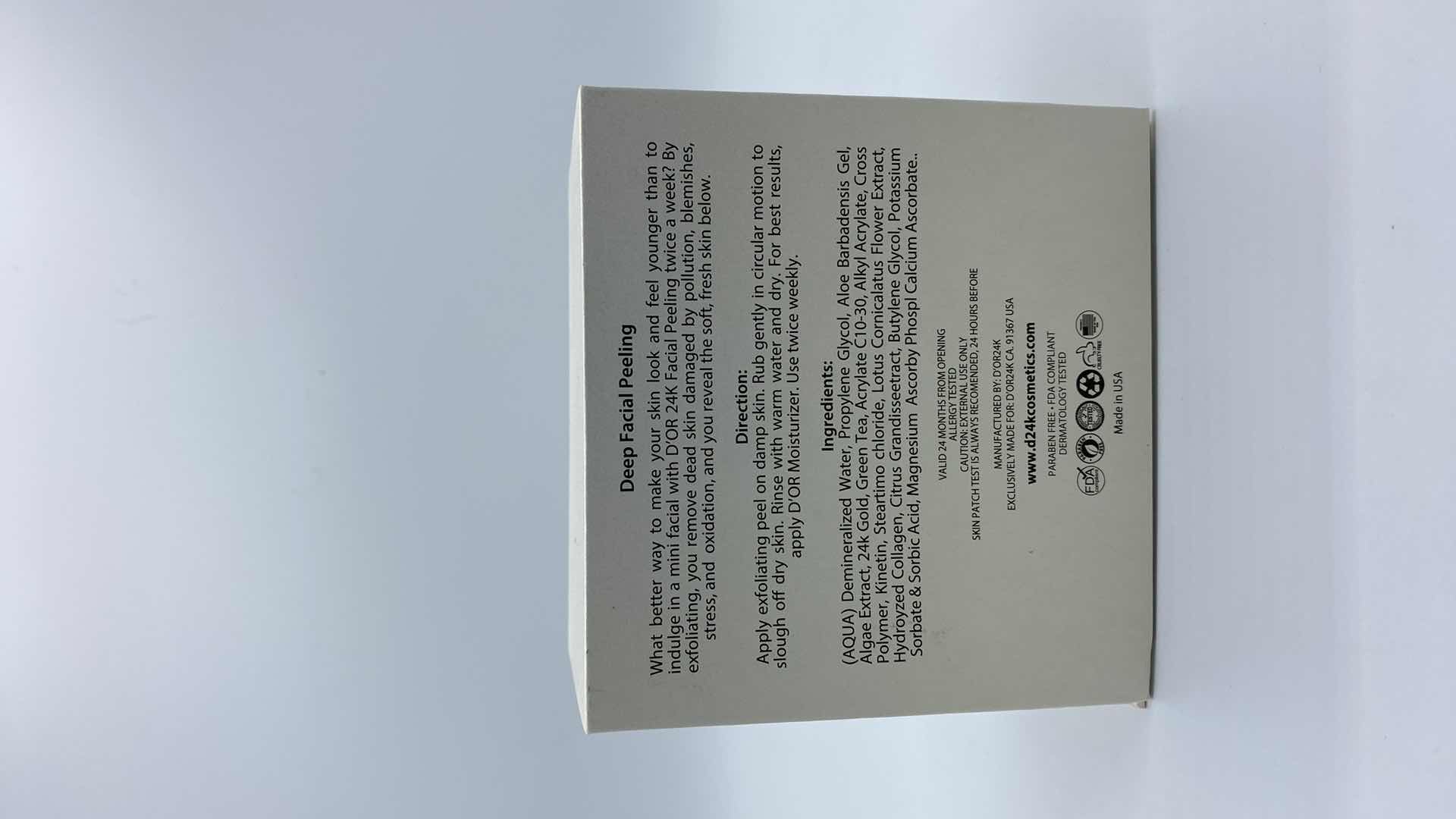 Photo 1 of NEW-D24K DEEP FACIAL PEELING PROVIDES DEEP EXFOLIATION INFUSED WITH POWERFUL BLEND OF COLLAGEN AND 24K GOLD TO HYDRATE AND PLUMP THE SKIN