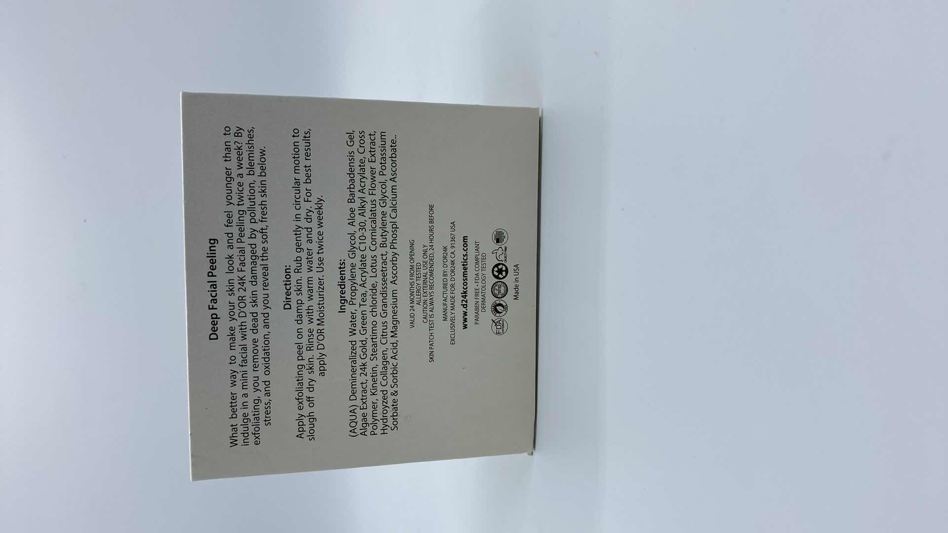 Photo 1 of NEW-D24K DEEP FACIAL PEELING PROVIDES DEEP EXFOLIATION INFUSED WITH POWERFUL BLEND OF COLLAGEN AND 24K GOLD TO HYDRATE AND PLUMP THE SKIN